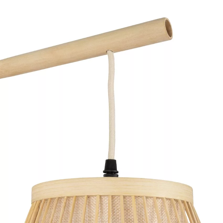 GLOBOSTAR® TULUM  Boho Φωτιστικό Τοίχου - Απλίκα με Ντουί 1 x E27 AC 220-240V IP20 - Μπεζ - Μ28 x Π34 x Υ102cm