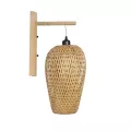 GLOBOSTAR® SELVA  Boho Φωτιστικό Τοίχου - Απλίκα με Ντουί 1 x E27 AC 220-240V IP20 - Μπεζ - Μ24 x Π32 x Υ56cm