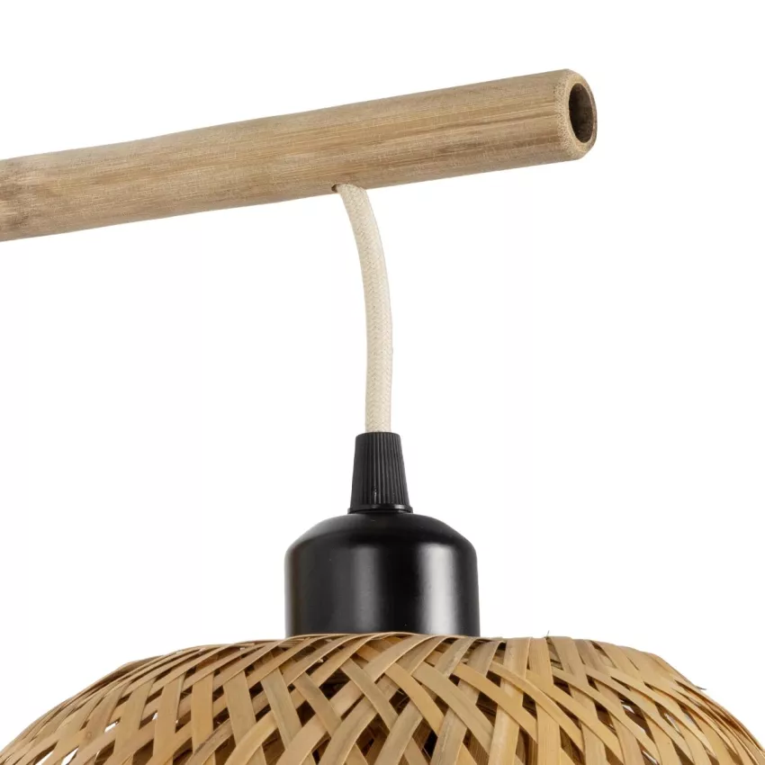 GLOBOSTAR® SELVA  Boho Φωτιστικό Τοίχου - Απλίκα με Ντουί 1 x E27 AC 220-240V IP20 - Μπεζ - Μ24 x Π32 x Υ56cm