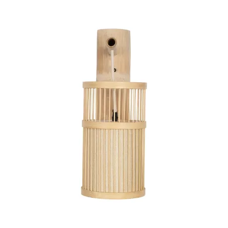 GLOBOSTAR® TULUM  Boho Φωτιστικό Τοίχου - Απλίκα με Ντουί 1 x E27 AC 220-240V IP20 - Μπεζ - Μ16 x Π26.5 x Υ47cm
