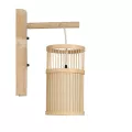 GLOBOSTAR® TULUM  Boho Φωτιστικό Τοίχου - Απλίκα με Ντουί 1 x E27 AC 220-240V IP20 - Μπεζ - Μ16 x Π26.5 x Υ47cm