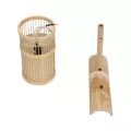 GLOBOSTAR® TULUM  Boho Φωτιστικό Τοίχου - Απλίκα με Ντουί 1 x E27 AC 220-240V IP20 - Μπεζ - Μ16 x Π26.5 x Υ47cm