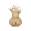 GLOBOSTAR® FARAH  Boho Επιτραπέζιο Φωτιστικό Πορτατίφ με Ντουί 1 x E27 AC 220-240V IP20 - Μπεζ - Μ30 x Π30 x Υ46cm