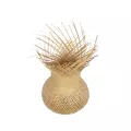 GLOBOSTAR® FARAH  Boho Επιτραπέζιο Φωτιστικό Πορτατίφ με Ντουί 1 x E27 AC 220-240V IP20 - Μπεζ - Μ30 x Π30 x Υ46cm