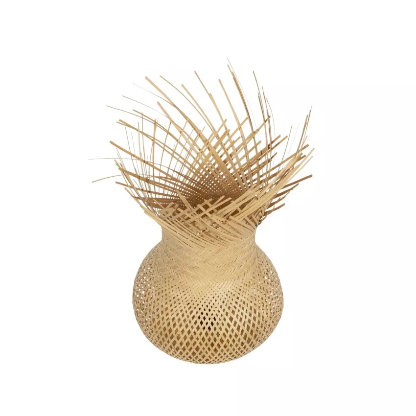 GLOBOSTAR® FARAH  Boho Επιτραπέζιο Φωτιστικό Πορτατίφ με Ντουί 1 x E27 AC 220-240V IP20 - Μπεζ - Μ30 x Π30 x Υ46cm