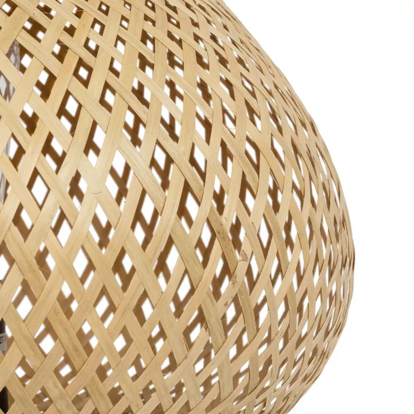GLOBOSTAR® FARAH  Boho Επιτραπέζιο Φωτιστικό Πορτατίφ με Ντουί 1 x E27 AC 220-240V IP20 - Μπεζ - Μ30 x Π30 x Υ46cm