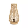 GLOBOSTAR® ARIDA  Boho Επιτραπέζιο Φωτιστικό Πορτατίφ με Ντουί 1 x E27 AC 220-240V IP20 - Μπεζ - Μ20 x Π20 x Υ38.5cm
