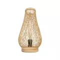 GLOBOSTAR® ARIDA  Boho Επιτραπέζιο Φωτιστικό Πορτατίφ με Ντουί 1 x E27 AC 220-240V IP20 - Μπεζ - Μ20 x Π20 x Υ38.5cm