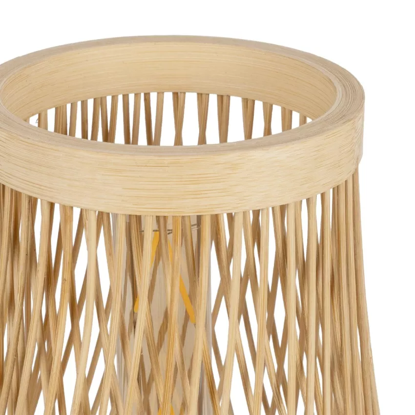GLOBOSTAR® ARIDA  Boho Επιτραπέζιο Φωτιστικό Πορτατίφ με Ντουί 1 x E27 AC 220-240V IP20 - Μπεζ - Μ20 x Π20 x Υ38.5cm