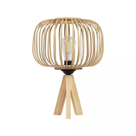 GLOBOSTAR® CHORD  Boho Επιτραπέζιο Φωτιστικό Πορτατίφ με Ντουί 1 x E27 AC 220-240V IP20 - Μπεζ - Μ31 x Π31 x Υ43cm