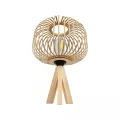 GLOBOSTAR® CHORD  Boho Επιτραπέζιο Φωτιστικό Πορτατίφ με Ντουί 1 x E27 AC 220-240V IP20 - Μπεζ - Μ31 x Π31 x Υ43cm