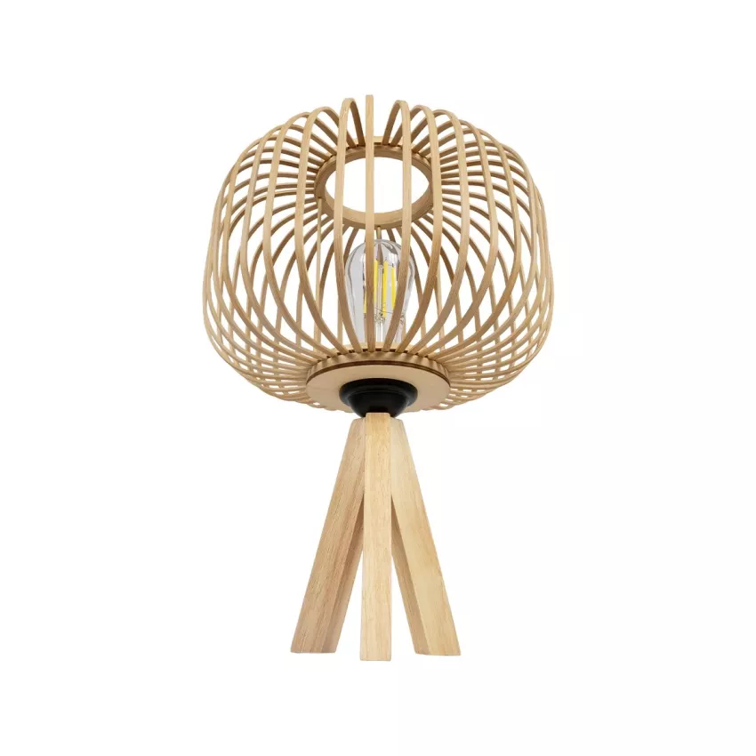 GLOBOSTAR® CHORD  Boho Επιτραπέζιο Φωτιστικό Πορτατίφ με Ντουί 1 x E27 AC 220-240V IP20 - Μπεζ - Μ31 x Π31 x Υ43cm