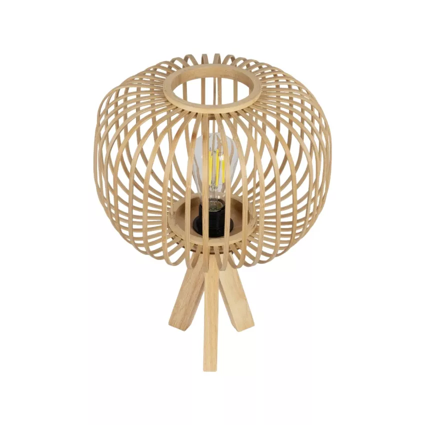GLOBOSTAR® CHORD  Boho Επιτραπέζιο Φωτιστικό Πορτατίφ με Ντουί 1 x E27 AC 220-240V IP20 - Μπεζ - Μ31 x Π31 x Υ43cm