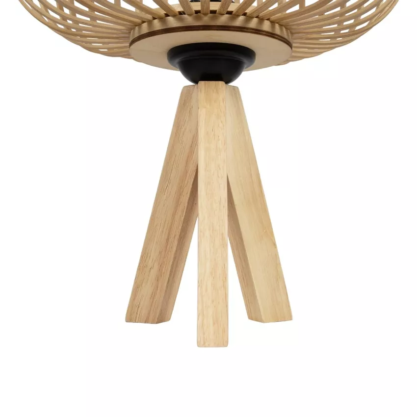 GLOBOSTAR® CHORD  Boho Επιτραπέζιο Φωτιστικό Πορτατίφ με Ντουί 1 x E27 AC 220-240V IP20 - Μπεζ - Μ31 x Π31 x Υ43cm