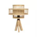 GLOBOSTAR® TULUM  Boho Επιτραπέζιο Φωτιστικό Πορτατίφ με Ντουί 1 x E27 AC 220-240V IP20 - Μπεζ - Μ30 x Π30 x Υ41cm