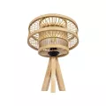 GLOBOSTAR® TULUM  Boho Επιτραπέζιο Φωτιστικό Πορτατίφ με Ντουί 1 x E27 AC 220-240V IP20 - Μπεζ - Μ30 x Π30 x Υ41cm