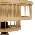 GLOBOSTAR® TULUM  Boho Επιτραπέζιο Φωτιστικό Πορτατίφ με Ντουί 1 x E27 AC 220-240V IP20 - Μπεζ - Μ30 x Π30 x Υ41cm