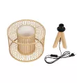 GLOBOSTAR® TULUM  Boho Επιτραπέζιο Φωτιστικό Πορτατίφ με Ντουί 1 x E27 AC 220-240V IP20 - Μπεζ - Μ30 x Π30 x Υ40cm