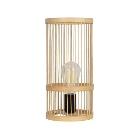 GLOBOSTAR® NOMAD  Boho Επιτραπέζιο Φωτιστικό Πορτατίφ με Ντουί 1 x E27 AC 220-240V IP20 - Μπεζ - Μ16 x Π16 x Υ33cm