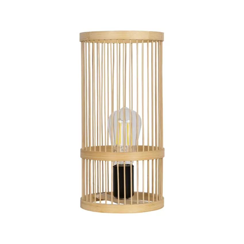 GLOBOSTAR® NOMAD  Boho Επιτραπέζιο Φωτιστικό Πορτατίφ με Ντουί 1 x E27 AC 220-240V IP20 - Μπεζ - Μ16 x Π16 x Υ33cm