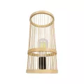 GLOBOSTAR® NOMAD  Boho Επιτραπέζιο Φωτιστικό Πορτατίφ με Ντουί 1 x E27 AC 220-240V IP20 - Μπεζ - Μ16 x Π16 x Υ33cm