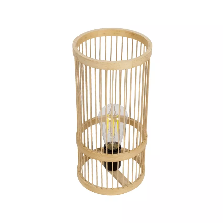 GLOBOSTAR® NOMAD  Boho Επιτραπέζιο Φωτιστικό Πορτατίφ με Ντουί 1 x E27 AC 220-240V IP20 - Μπεζ - Μ16 x Π16 x Υ33cm