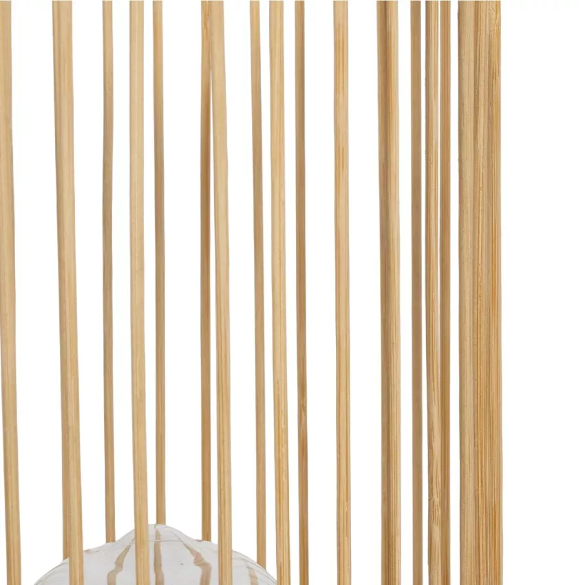 GLOBOSTAR® NOMAD  Boho Επιτραπέζιο Φωτιστικό Πορτατίφ με Ντουί 1 x E27 AC 220-240V IP20 - Μπεζ - Μ16 x Π16 x Υ33cm