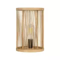 GLOBOSTAR® NOMAD  Boho Επιτραπέζιο Φωτιστικό Πορτατίφ με Ντουί 1 x E27 AC 220-240V IP20 - Μπεζ - Μ20 x Π20 x Υ30cm