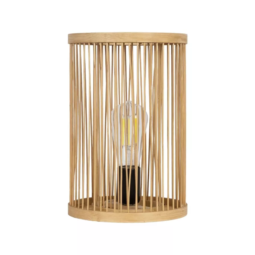 GLOBOSTAR® NOMAD  Boho Επιτραπέζιο Φωτιστικό Πορτατίφ με Ντουί 1 x E27 AC 220-240V IP20 - Μπεζ - Μ20 x Π20 x Υ30cm