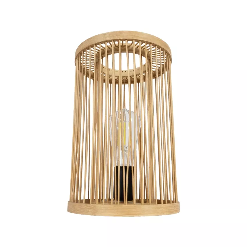 GLOBOSTAR® NOMAD  Boho Επιτραπέζιο Φωτιστικό Πορτατίφ με Ντουί 1 x E27 AC 220-240V IP20 - Μπεζ - Μ20 x Π20 x Υ30cm