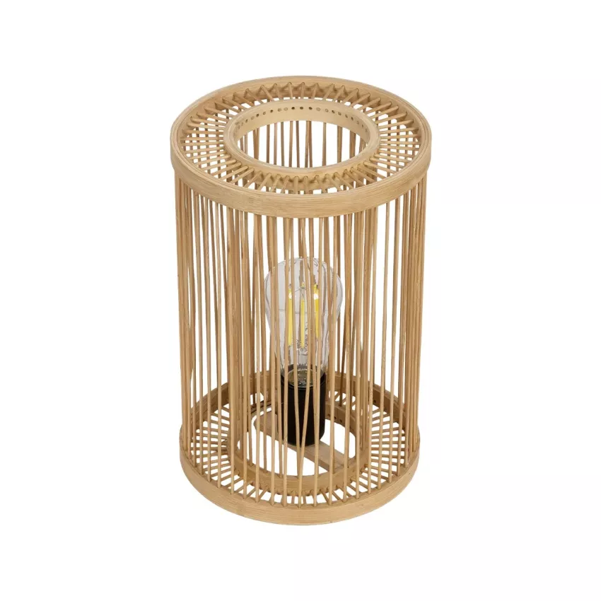 GLOBOSTAR® NOMAD  Boho Επιτραπέζιο Φωτιστικό Πορτατίφ με Ντουί 1 x E27 AC 220-240V IP20 - Μπεζ - Μ20 x Π20 x Υ30cm