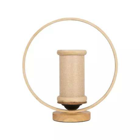 GLOBOSTAR® TULUMKO  Boho Επιτραπέζιο Φωτιστικό Πορτατίφ με Ντουί 1 x E27 AC 220-240V IP20 - Μπεζ - Μ30 x Π12 x Υ32cm