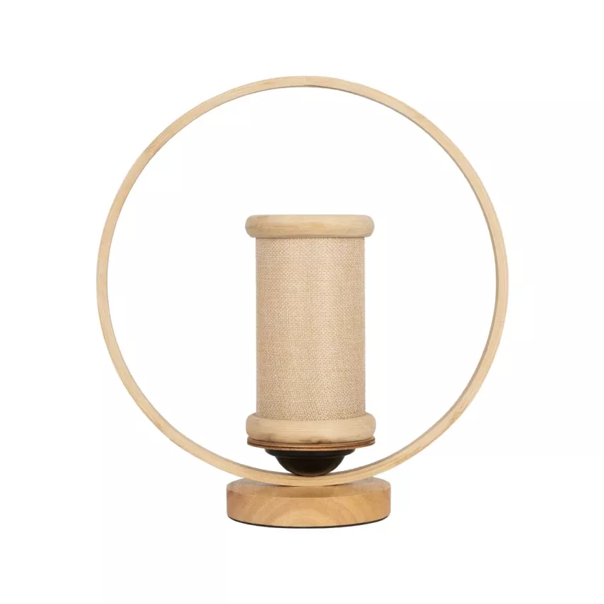 GLOBOSTAR® TULUMKO  Boho Επιτραπέζιο Φωτιστικό Πορτατίφ με Ντουί 1 x E27 AC 220-240V IP20 - Μπεζ - Μ30 x Π12 x Υ32cm