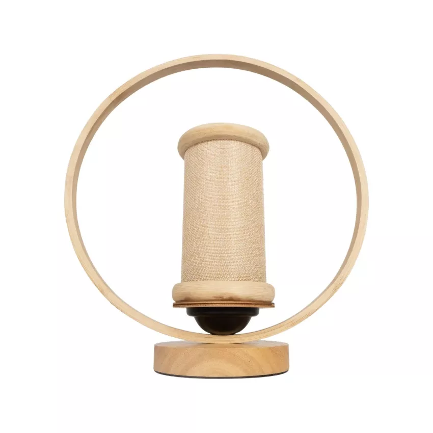 GLOBOSTAR® TULUMKO  Boho Επιτραπέζιο Φωτιστικό Πορτατίφ με Ντουί 1 x E27 AC 220-240V IP20 - Μπεζ - Μ30 x Π12 x Υ32cm