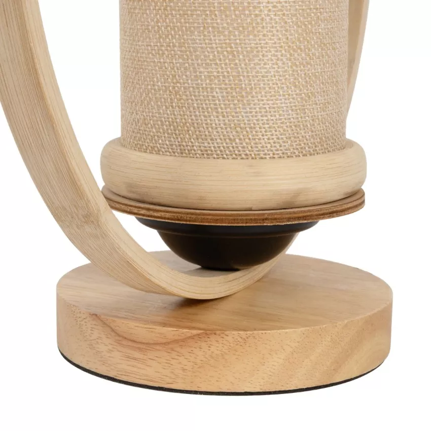 GLOBOSTAR® TULUMKO  Boho Επιτραπέζιο Φωτιστικό Πορτατίφ με Ντουί 1 x E27 AC 220-240V IP20 - Μπεζ - Μ30 x Π12 x Υ32cm
