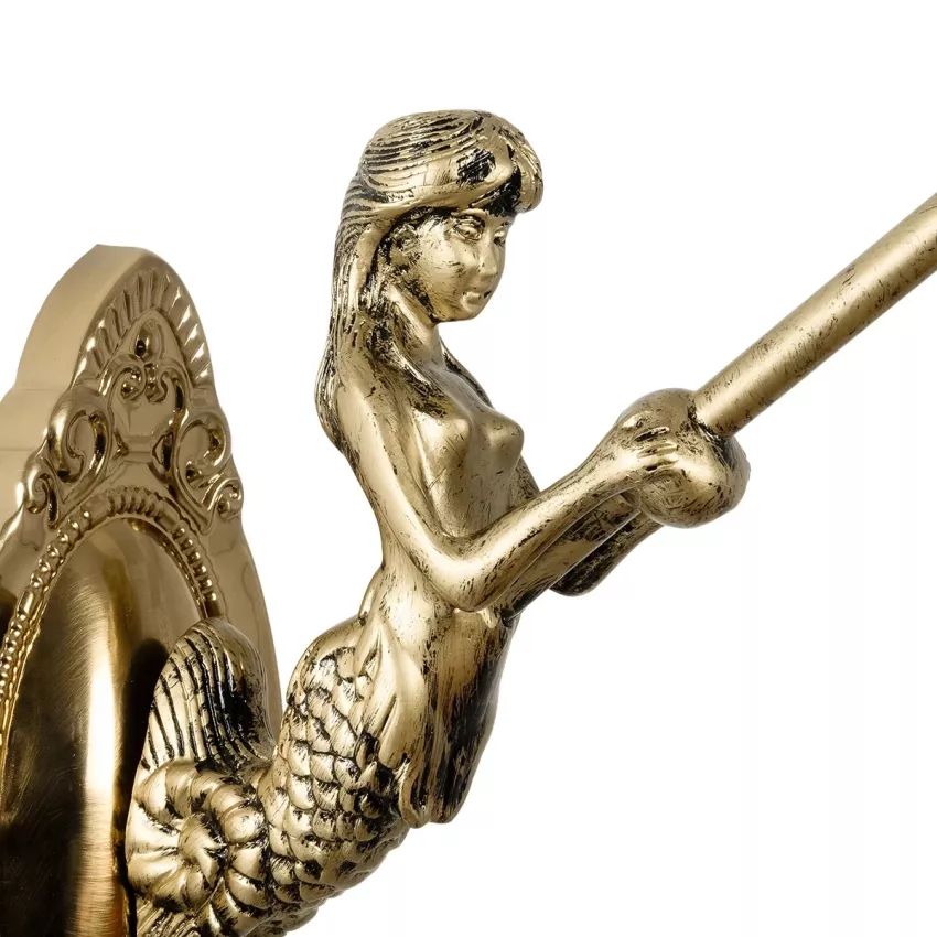 GLOBOSTAR® MERMAID  Vintage Φωτιστικό Τοίχου - Απλίκα με Ντουί 1 x E27 AC 220-240V IP20 - Μπρούτζινο & Πολύχρωμο - Μ17 x Π30 x Υ27cm