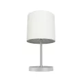 GLOBOSTAR® GLOSSY  Μοντέρνο Επιτραπέζιο Φωτιστικό Πορτατίφ με Ντουί 1 x E27 AC 220-240V IP20 - Ασημί & Μπεζ - Μ15 x Π15 x Υ39cm