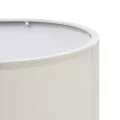 GLOBOSTAR® GLOSSY  Μοντέρνο Επιτραπέζιο Φωτιστικό Πορτατίφ με Ντουί 1 x E27 AC 220-240V IP20 - Ασημί & Μπεζ - Μ15 x Π15 x Υ39cm