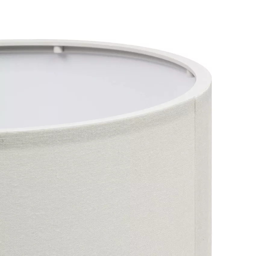 GLOBOSTAR® GLOSSY  Μοντέρνο Επιτραπέζιο Φωτιστικό Πορτατίφ με Ντουί 1 x E27 AC 220-240V IP20 - Ασημί & Μπεζ - Μ15 x Π15 x Υ39cm