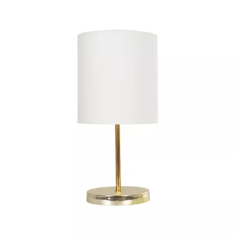 GLOBOSTAR® GLOSSY  Μοντέρνο Επιτραπέζιο Φωτιστικό Πορτατίφ με Ντουί 1 x E27 AC 220-240V IP20 - Χρυσό & Μπεζ - Μ19 x Π19 x Υ38cm