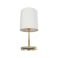 GLOBOSTAR® GLOSSY  Μοντέρνο Επιτραπέζιο Φωτιστικό Πορτατίφ με Ντουί 1 x E27 AC 220-240V IP20 - Χρυσό & Μπεζ - Μ19 x Π19 x Υ38cm