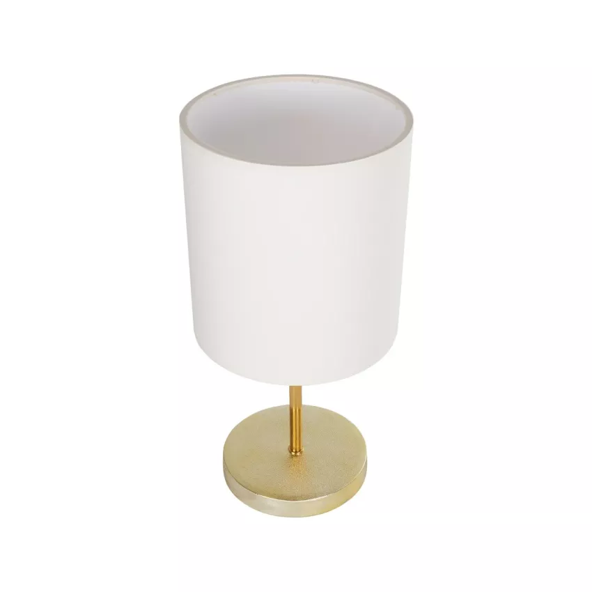 GLOBOSTAR® GLOSSY  Μοντέρνο Επιτραπέζιο Φωτιστικό Πορτατίφ με Ντουί 1 x E27 AC 220-240V IP20 - Χρυσό & Μπεζ - Μ19 x Π19 x Υ38cm