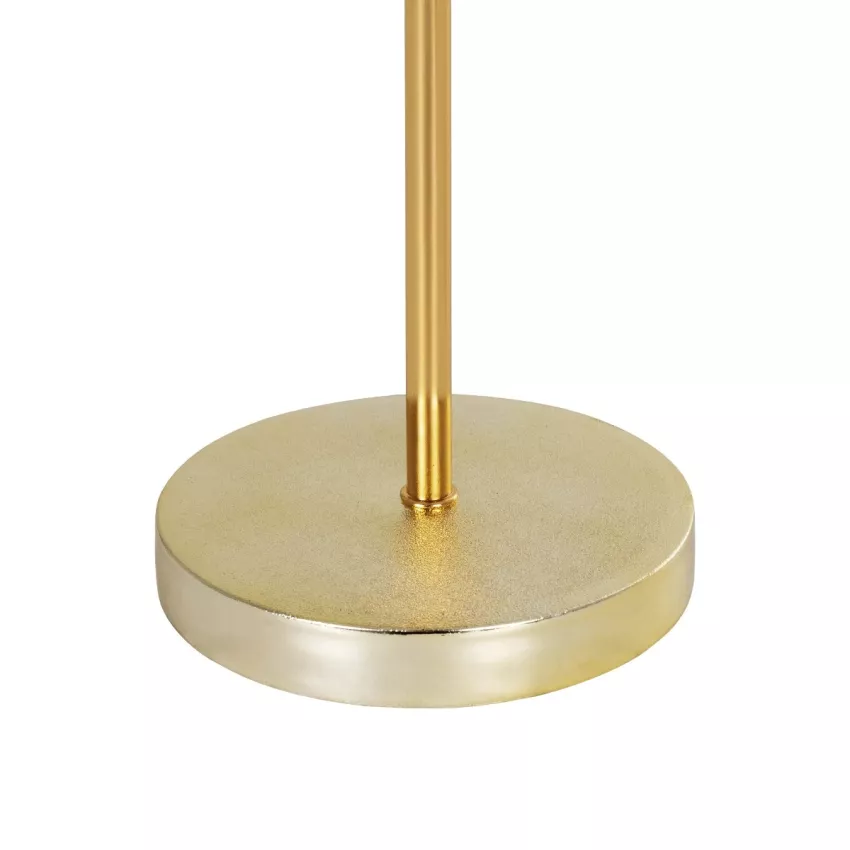 GLOBOSTAR® GLOSSY  Μοντέρνο Επιτραπέζιο Φωτιστικό Πορτατίφ με Ντουί 1 x E27 AC 220-240V IP20 - Χρυσό & Μπεζ - Μ19 x Π19 x Υ38cm
