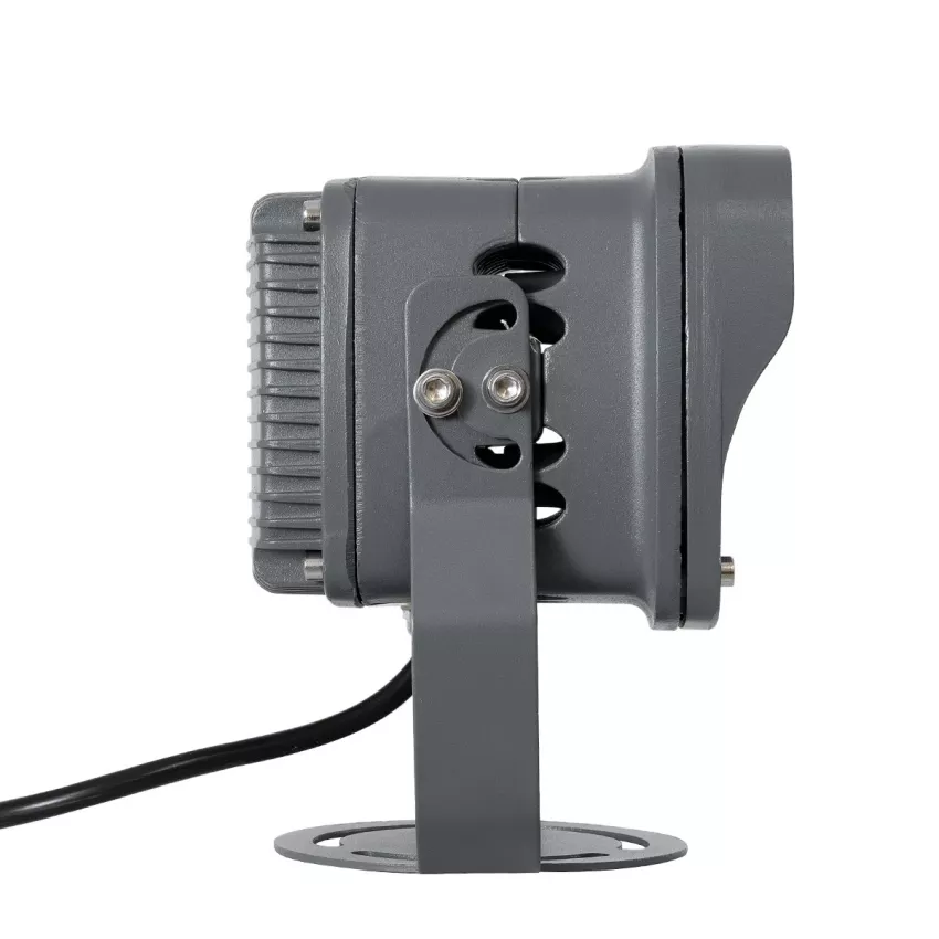 GLOBOSTAR® FLOODXENA  Προβολέας Σποτ Wall Washer LED 12W 1020lm 10° AC 220-240V Αδιάβροχο IP65 Φούξια - Bridgelux SMD Chip - Γκρι Ανθρακί - Μ13.5 x Π11 x Υ15cm