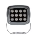 GLOBOSTAR® FLOODXENA  Προβολέας Σποτ Wall Washer LED 12W 1020lm 10° AC 220-240V Αδιάβροχο IP65 Φούξια - Bridgelux SMD Chip - Γκρι Ανθρακί - Μ13.5 x Π11 x Υ15cm