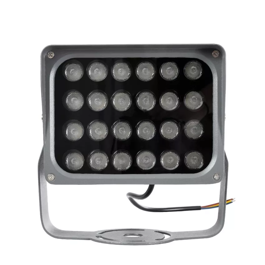 GLOBOSTAR® FLOODXENA  Προβολέας Σποτ Wall Washer LED 24W 2040lm 10° AC 220-240V Αδιάβροχο IP65 Φούξια - Bridgelux SMD Chip - Γκρι Ανθρακί - Μ18 x Π13.5 x Υ18cm