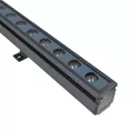GLOBOSTAR® WASHERMARGO  Μπάρα Φωτισμού Wall Washer LED 24W 2760lm 30° DC 24V Αδιάβροχο IP65 Φυσικό Λευκό 4500K Dimmable - Bridgelux SMD Chip - Γκρι Ανθρακί Ματ - Μ100 x Π4 x Υ5cm