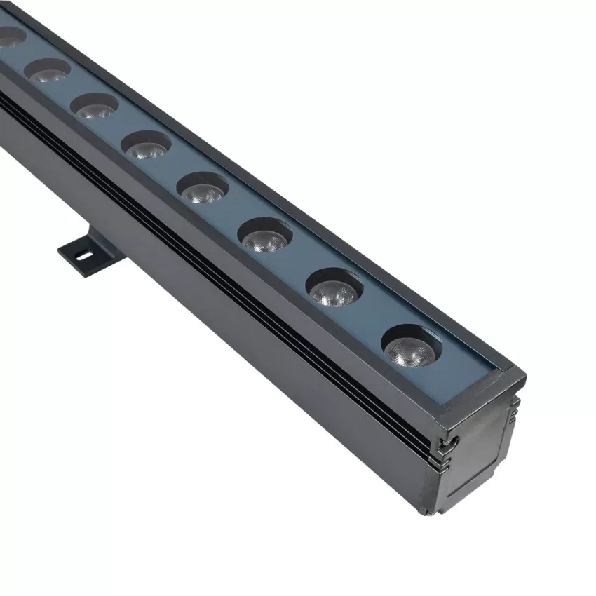 GLOBOSTAR® WASHERMARGO  Μπάρα Φωτισμού Wall Washer LED 24W 2760lm 30° DC 24V Αδιάβροχο IP65 Φυσικό Λευκό 4500K Dimmable - Bridgelux SMD Chip - Γκρι Ανθρακί Ματ - Μ100 x Π4 x Υ5cm