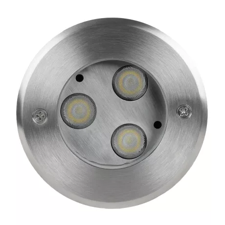 GLOBOSTAR® UNDERWATERHUNI  Υποβρύχιο Χωνευτό Σποτ για Σιντριβάνια/Πισίνες LED 3W 300lm 30° DC 24V Αδιάβροχο IP68 Ψυχρό Λευκό 6000K Dimmable - Bridgelux SMD Chip - Ανοξείδωτο Ατσάλι SS304 - Μ10 x Π10 x Υ7.5cm / Q9.5cm