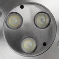 GLOBOSTAR® UNDERWATERHUNI  Υποβρύχιο Χωνευτό Σποτ για Σιντριβάνια/Πισίνες LED 3W 300lm 30° DC 24V Αδιάβροχο IP68 Ψυχρό Λευκό 6000K Dimmable - Bridgelux SMD Chip - Ανοξείδωτο Ατσάλι SS304 - Μ10 x Π10 x Υ7.5cm / Q9.5cm